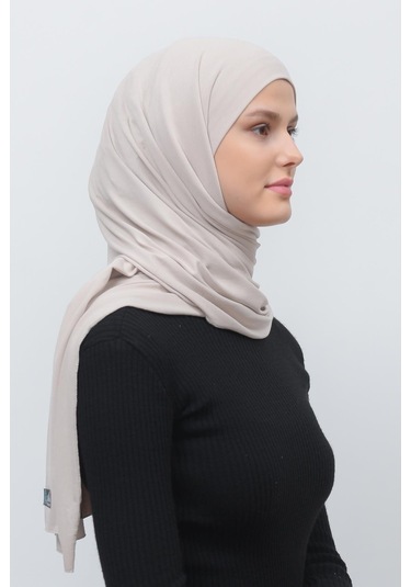 Penye Şal Düz Açık Krem