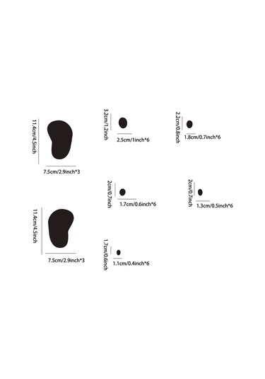 Sones 36 Adet / Set Akrilik Küçük Ayaklar Stereo Duvar Çıkartmaları Ev Dekorasyonu Yumuşak Ayna Gümüş Diğer