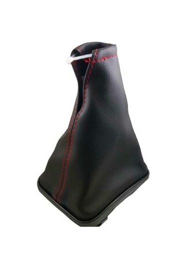 Linea Kırmızı Deri Vites Topuzu Vites Körüğü Takım Siyah