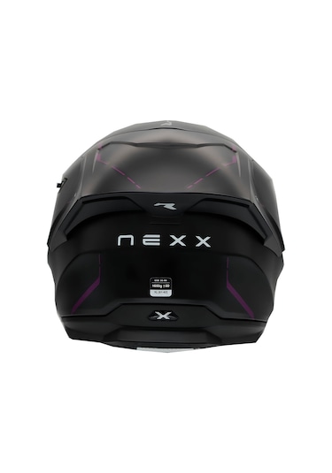 Nexx Y.100R React Kapalı Motosiklet Kaskı Mat Siyah - Mor