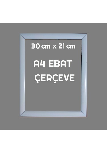 SarPuzzle Beyaz A4 Çerçeve 21x30cm Ebat İçin 2 Adet