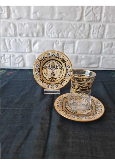 Fermato 12 Parça 6 Kişilik Çay Seti Takımı Santo Serisi Renkli