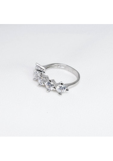 Brezza Lusso Jewelry Gümüş Zirkon Beştaş Bayan Yüzük