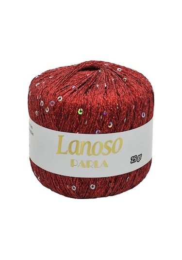 Lanosso Parla Simli Pullu El Örgü İpi - 5600 Kırmızı