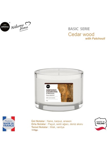 Aroma Basic Line Kokulu Mum Cedar Wood With Patchouli 115 G