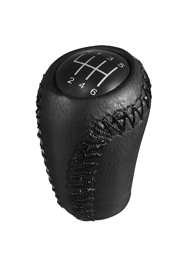 Moveevo Mazda 3/5/6/cx-7/mx-5 İçin Deri 6 Vites Şanzıman Topu, 20mm Dişli, Kolay Kurulum,  Yerine Değiştirme Siyah