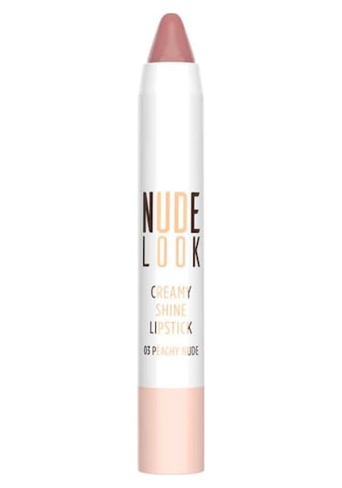 Golden Rose Nude Look Creamy Shine Lipstick Kalem Ruj 03 Peachy Nude
