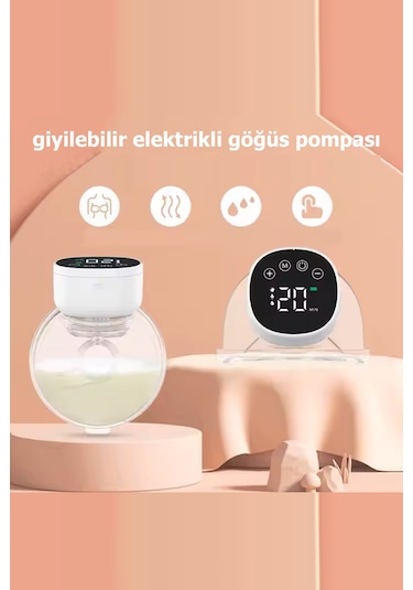Babyhope MY-376 Göğüs Pompası Şarjlı Giyilebilir Elektrikli Sessiz ve Elleri Serbest Kullanım