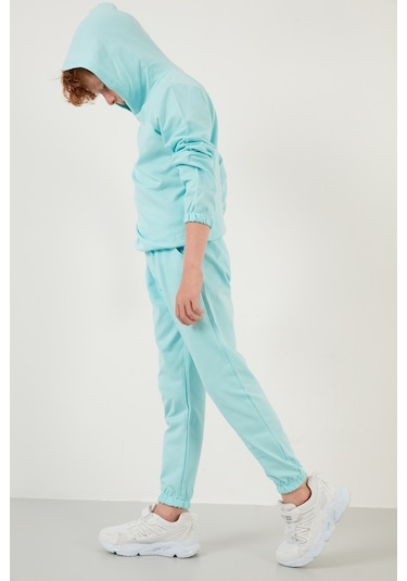 Lela Kapüşonlu Cepli % 100 Pamuk Çocuk Unisex Çocuk Takım 5922021 Mint