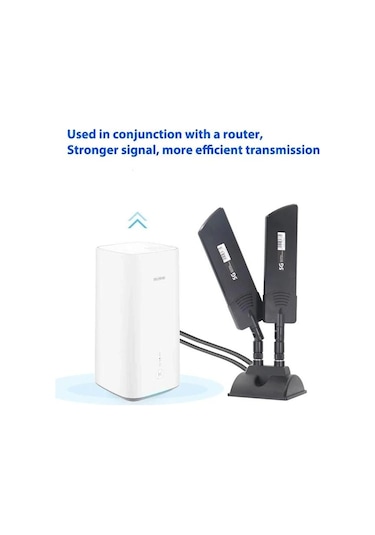 Sones 42dbi 5g Yönlendirici Harici Anten Dış Mekan Uzun Menzilli Wifi Sinyal Kapsama Alanı Güçlendirici, Özellikler: Sma Erkek Siyah