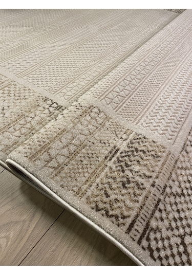 Bahariye Halı Focus 200x290 D118 Beyaz Kahve