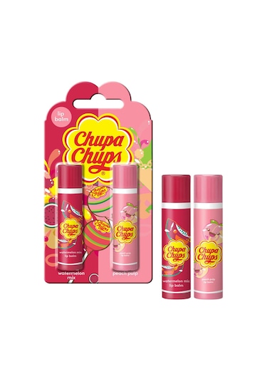 Chupa Chups Karpuz & Şeftali Lip Balm Dudak Bakım Kremi 2 x 4 G