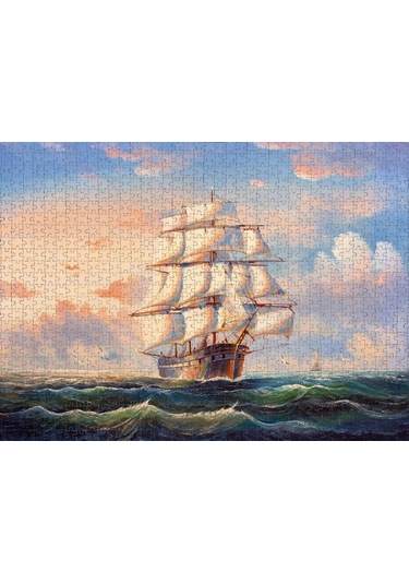 Nova Puzzle 1000 Parça Dalgalı Sularda Yelken Açmak - Yung Chao C