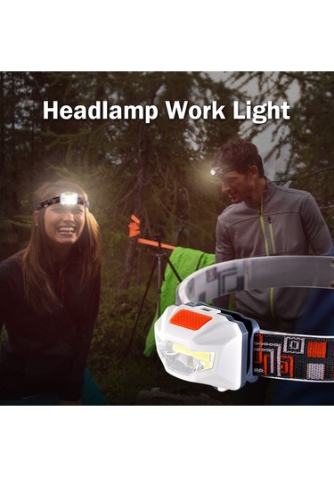 Ranyeek Kafa Feneri K04: Cob 120lm Beyaz Işık, 3 Mod Yüksek/düşük/stroboskop , Ipx4 Su Geçirmez, Ayarlanabilir Aydınlatma 3xaaa Pil Dahil Değil Siyah