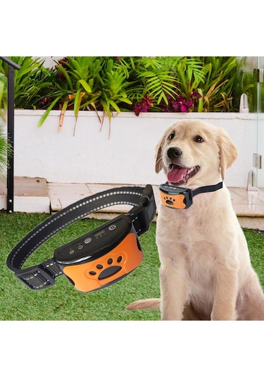 Homyl Köpekler Için Havlama Tasması 7 Seviye Turuncu