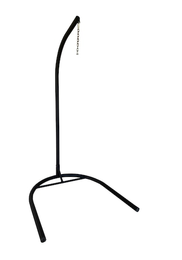 Salıncak Askı Demiri Bahçe Rattan Örgü Armut Salıncak Demiri + Askı Zincir Siyah