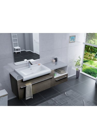 Cerastyle Turkuaz Side Tezgah Üstü Lavabo 65 CM