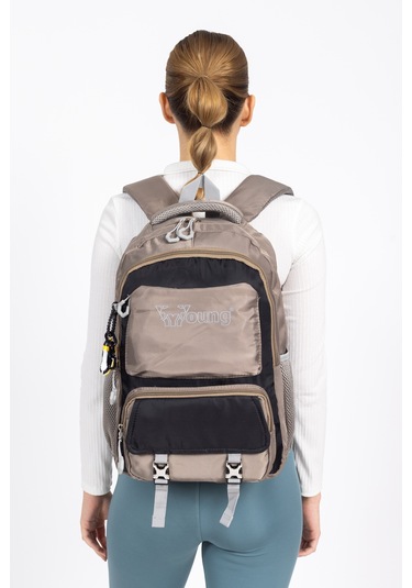 Şehir Hayatına Uyumlu Hafif Okul Sırt Çantası Günlük Kullanımda Maksimum Pratiklik - Kahverengi Kahverengi