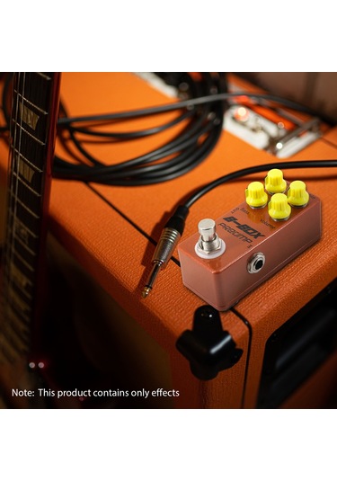 Ruicoo Elektro Gitar Efekt Pedalı, Ön Aşama Tek Blok, Gerçek Bypass Anahtarı, Dönme Kontrolleri, Çinko Alaşımlı Kasa, Turuncu