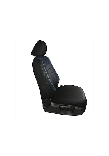 Gof Plus Serisi Universal Oto Koltuk Kılıfı Siyah-Mavi Dikişli