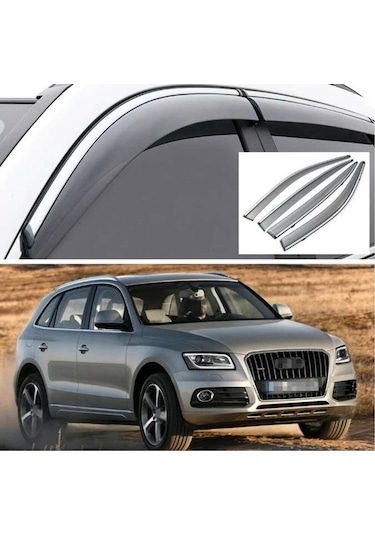 Audi Q5 Uyumlu 2010 2017 Kromlu Cam Rüzgarlığı İthal