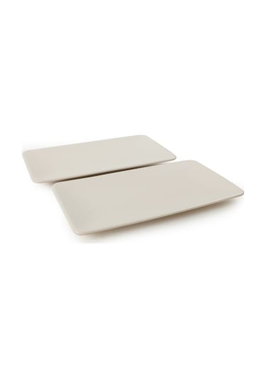 Keramika Mat Krem Siera Kayık Tabak 33 Cm 2 Adet 950