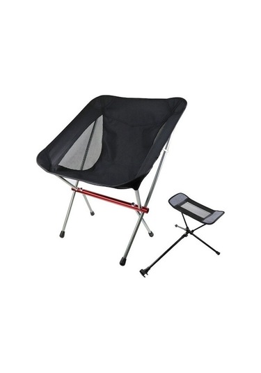 Ambition Teleskopik Destek Ayağı İle İyi Açık Katlanır Sandalye, Siyah