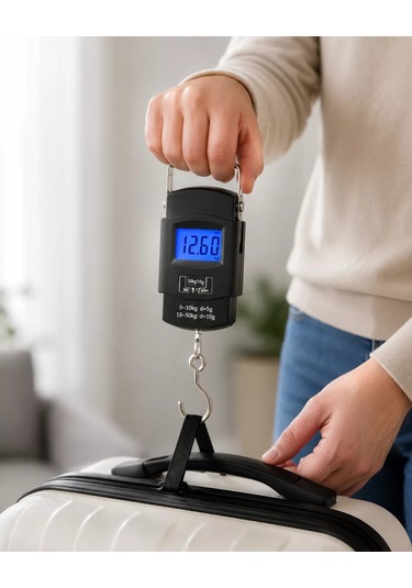 Dijital El Kantarı 50 Kg Hassas Lcd Ekranlı Bagaj Tartısı