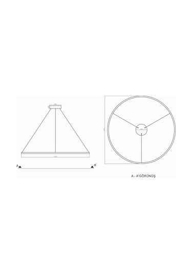 Tra30041E Eco Ø120 Cm Led Avize Sarkıt Cırkel