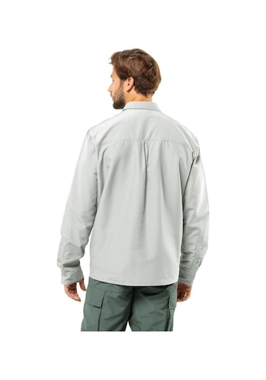 Jack Wolfskin Jack Wolfskın Erkek Barrıer L/s Shırt M Gömlek Cool Grey 1404101- 001