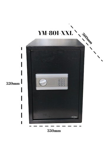 Yuma Ym-801-xxl Elektronik Şifreli Ve Anahtarlı Çelik Kasa