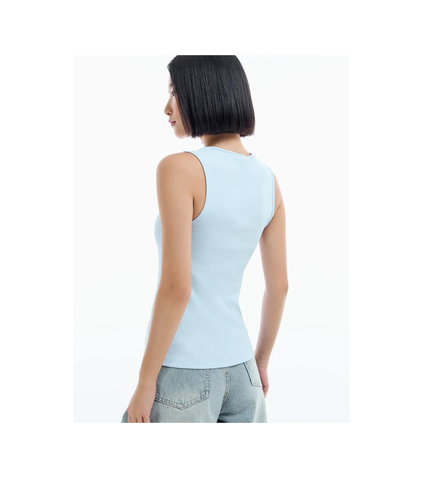 Tvoe Geniş Askılı Çizgili Atlet 436014718 Açık Mavi