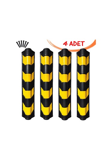 Kolon Koruma Kauçuk Oval Kauçuk Otopark Kolon Köşe Koruyucu 4 Adet