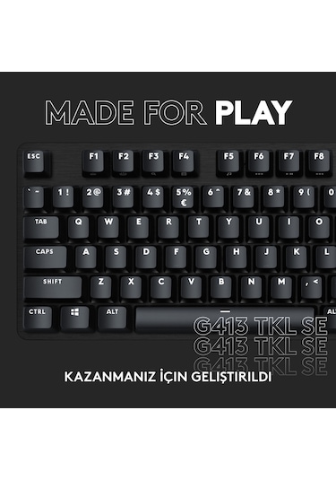 Logitech G413 SE TKL 920-010564 Aydınlatmalı Türkçe Q Tactile Switch Mekanik Oyuncu Klavye