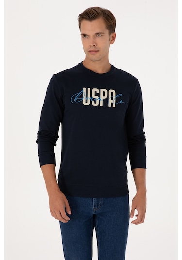 U.S. Polo Assn. Erkek Regular Fit Bisiklet Yaka Lacivert İnce Sweatshirt 50315570-VR033 U.S. Polo Assn. Erkek Regular Fit Bisiklet Yaka Lacivert İnce Sweatshirt 50315570-VR033