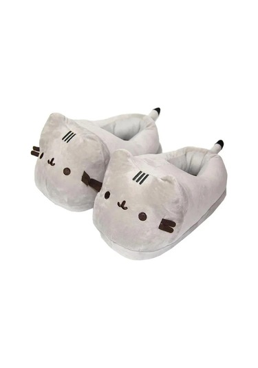 Dofolink Kışlık Animasyon Desenli Yumuşak Plüsh Terlikler - Ev İçi情侣pantofel, Kaliteli Pamuk Içerikli Isınma Ve Konfor Gri