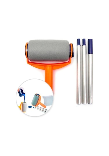 Pintar Facil Pratik Damlatmayan Boya Rulosu Ve Fırçası Çok Renkli