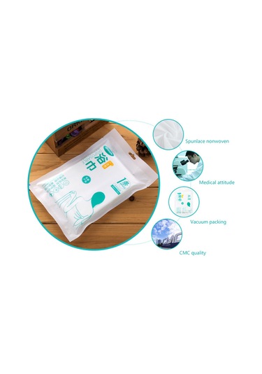 Xiyyadms Hızlı Kuruyan Taşınabilir Vakumlu Tek Kullanımlık Havlu, Yumuşak Ve Konforlu Seyahat Havlusu, 2'li Paket Beyaz