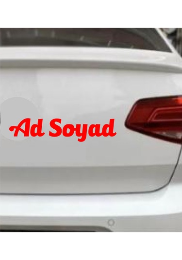 Kişiye Özel Ad Soyad Sticker 2 Adet - Araba Oto Motosiklet Karavan Sticker - 00096 12 Cm