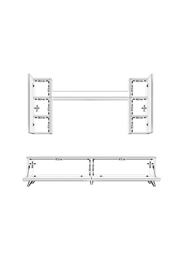 Decoraktiv Eko 5d Mdf Std Retro Tv Ünitesi Tv Sehpası Beyaz - Ceviz