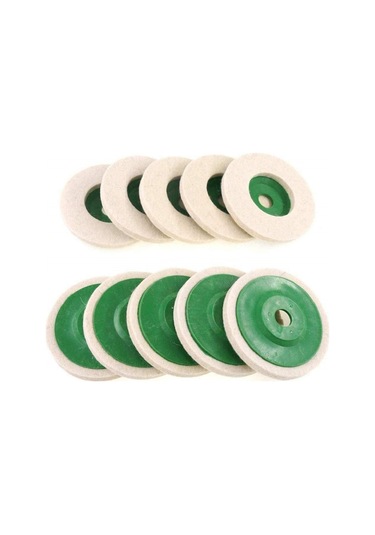 Lemestar 10 Adet Yün Cila Tekerleği - 100mm Açılı Taşlama İçin Dayanıklı, Parlatma Ve Pas Temizleme Diski