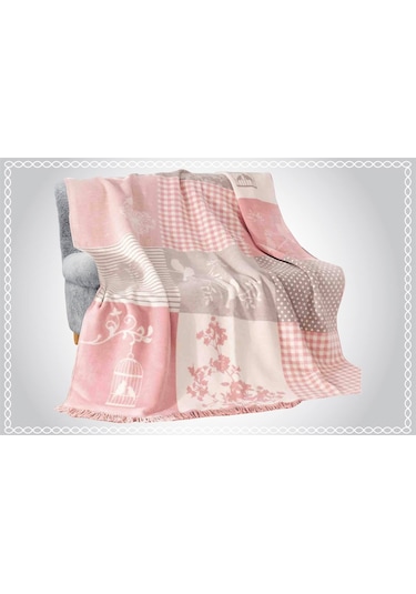 Aksu Çift Kişilik Pamuklu Battaniye Rene