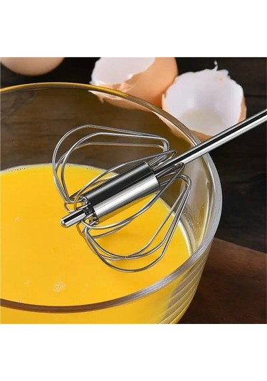 Jialan Yarı Otomatik Yumurta Çırpıcı 304 Paslanmaz Çelik Yumurta Gümüş