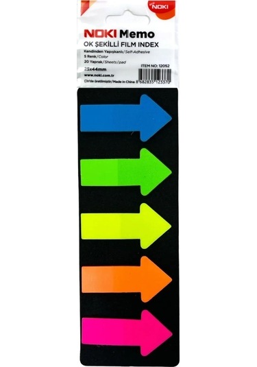 Noki Ok Şekilli Film İndex 5 Renk 20 Yaprak 12052