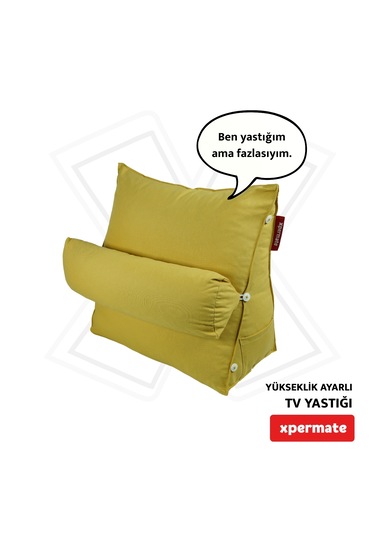 Xpermate Yükseklik Ayarlı Tv Yastığı Bel Destek Yastığı Koyusarı