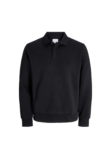 Jack & Jones Bradley Erkek Siyah Polo Sweatshirt 12278586-b Siyah