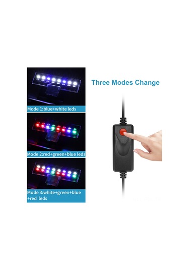 Padalink Nx3 Siyah Ultra İnce Led Akvaryum Işığı - Üç Renkli Işık, Yüksek Parlaklık, 10-45cm Akvaryumlar İçin, Avrupa Standartı 220v Soğuk Işık