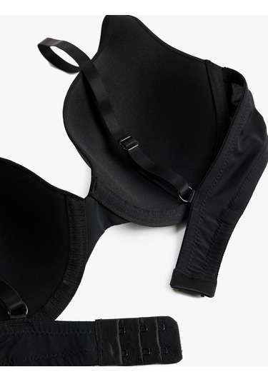 Koton Rahat Kalıp Desteksiz Balenli Sütyen Siyah 6wlk10009mk Siyah