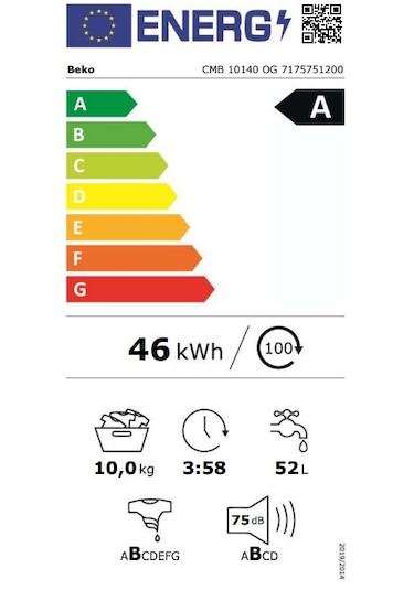 Beko CMB 10140 OG 10 KG 1400 Devir Çamaşır Makinesi