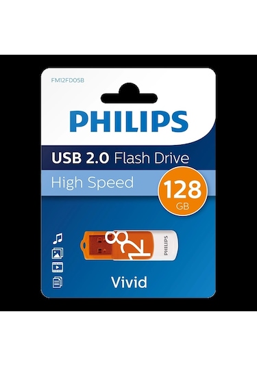 Phılıps 128gb Usb2.0 25/10mb/s Fm12fd05b/00